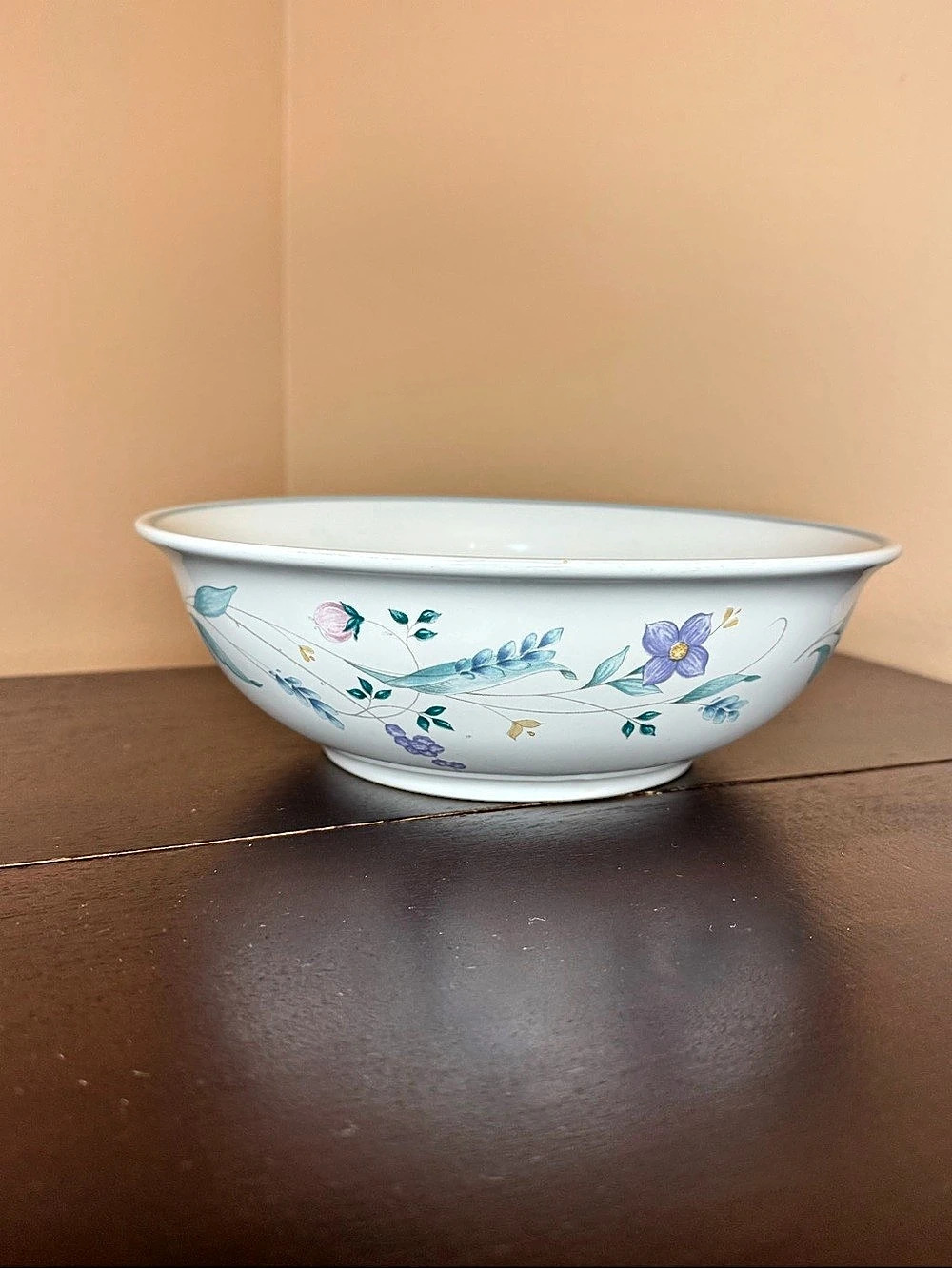 Pfaltzgraff Village Floral Serving Bowl White & Blue